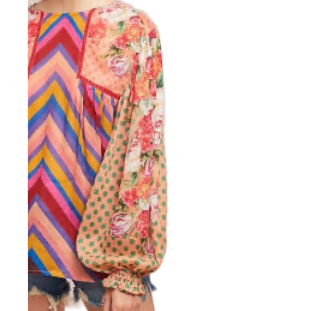 Anthropologie Bl-nk Miranda Peasant Blouse